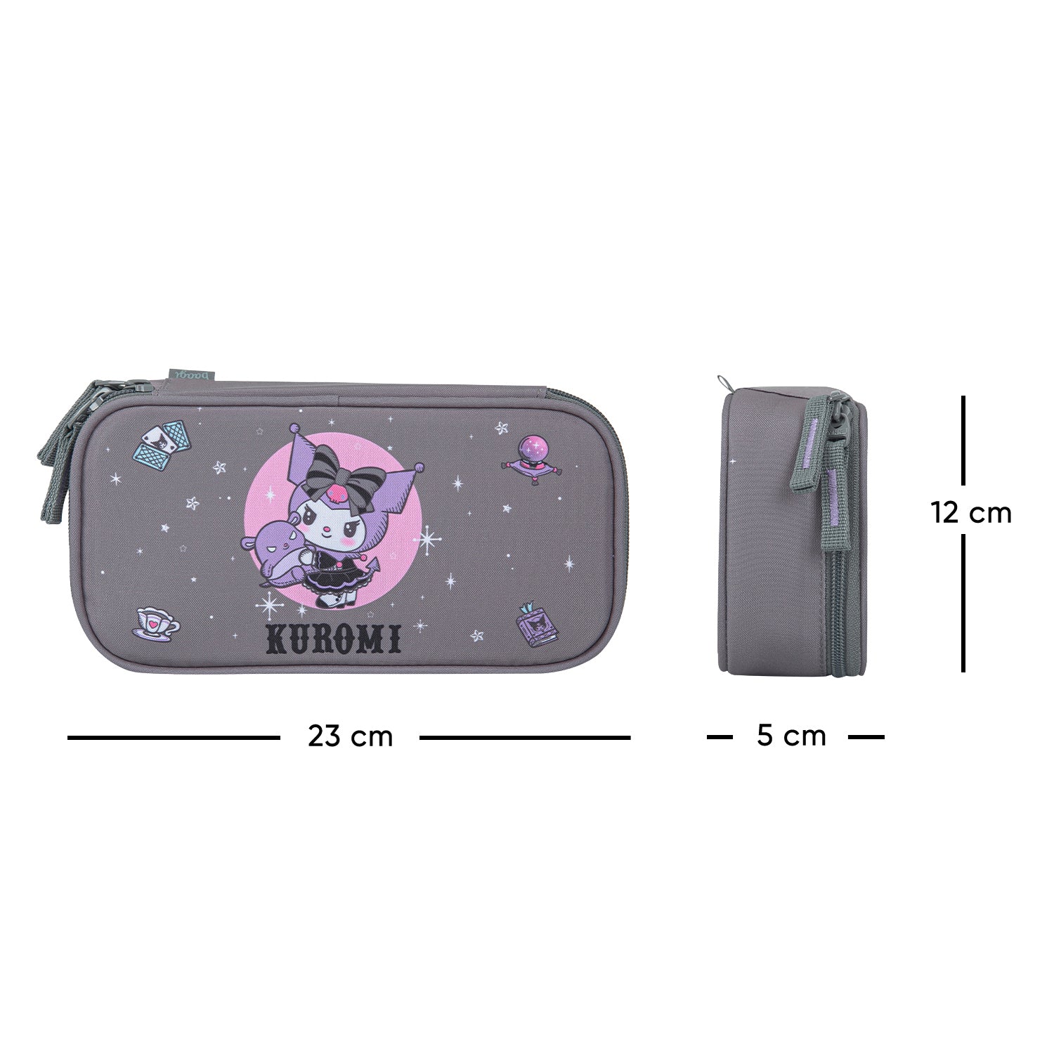 baagl-kuromi-grey-trousse-scolaire-grise-recycl-e image 4