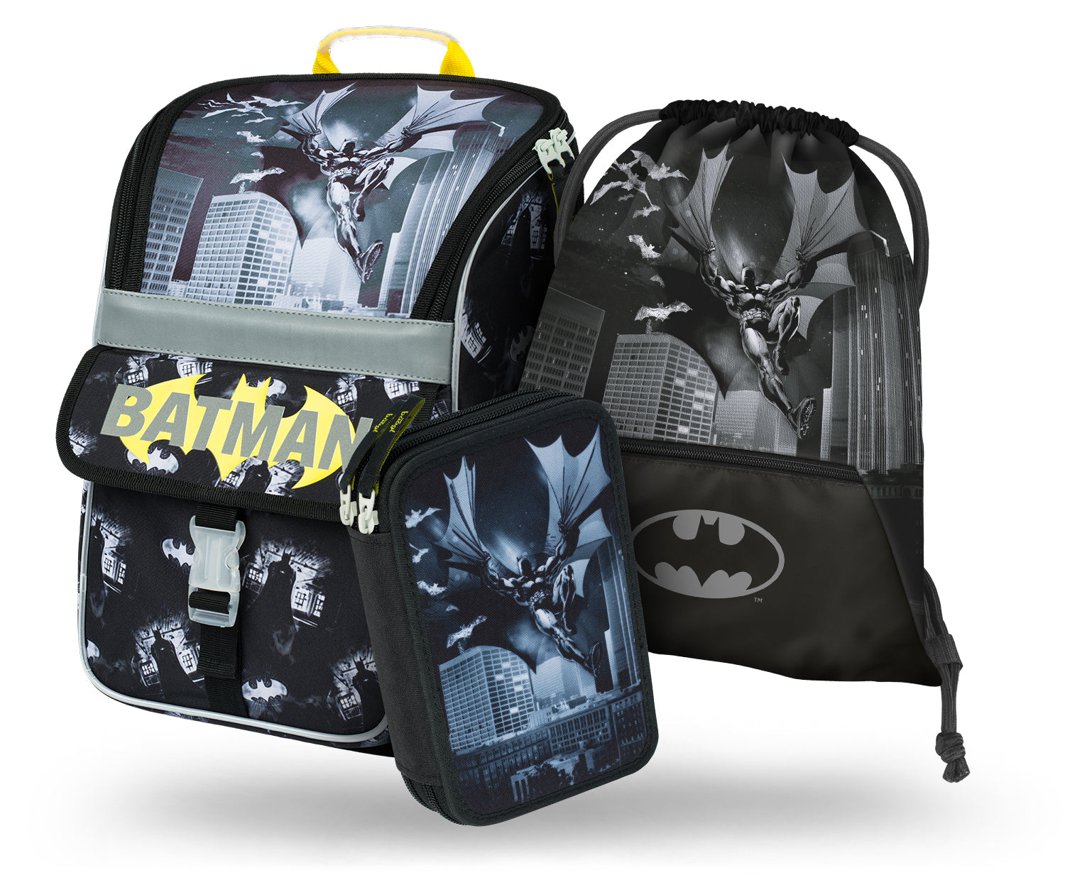 baagl-zippy-batman-dark-city-cartable-3-pi-ces-18-l image 1