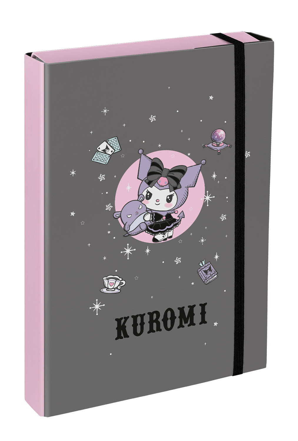 baagl-jumbo-kuromi-chemise-a4-grise-lastique image 1