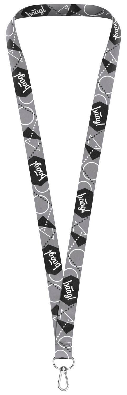 baagl-lanyard-porte-cl-s-tour-de-cou-nylon-gris image 1