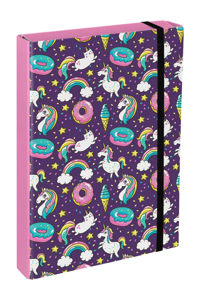 baagl-notebook-chemise-a4-jumbo-unicorn-lastique image 1