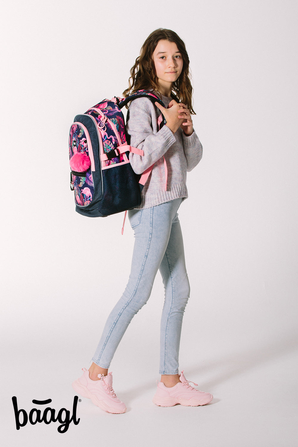 baagl-core-flamingo-set-scolaire-cartable-fille image 2