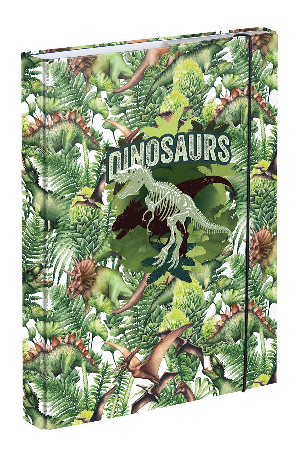 baagl-notebook-dinosaurs-chemise-lastiques-a5 image 1