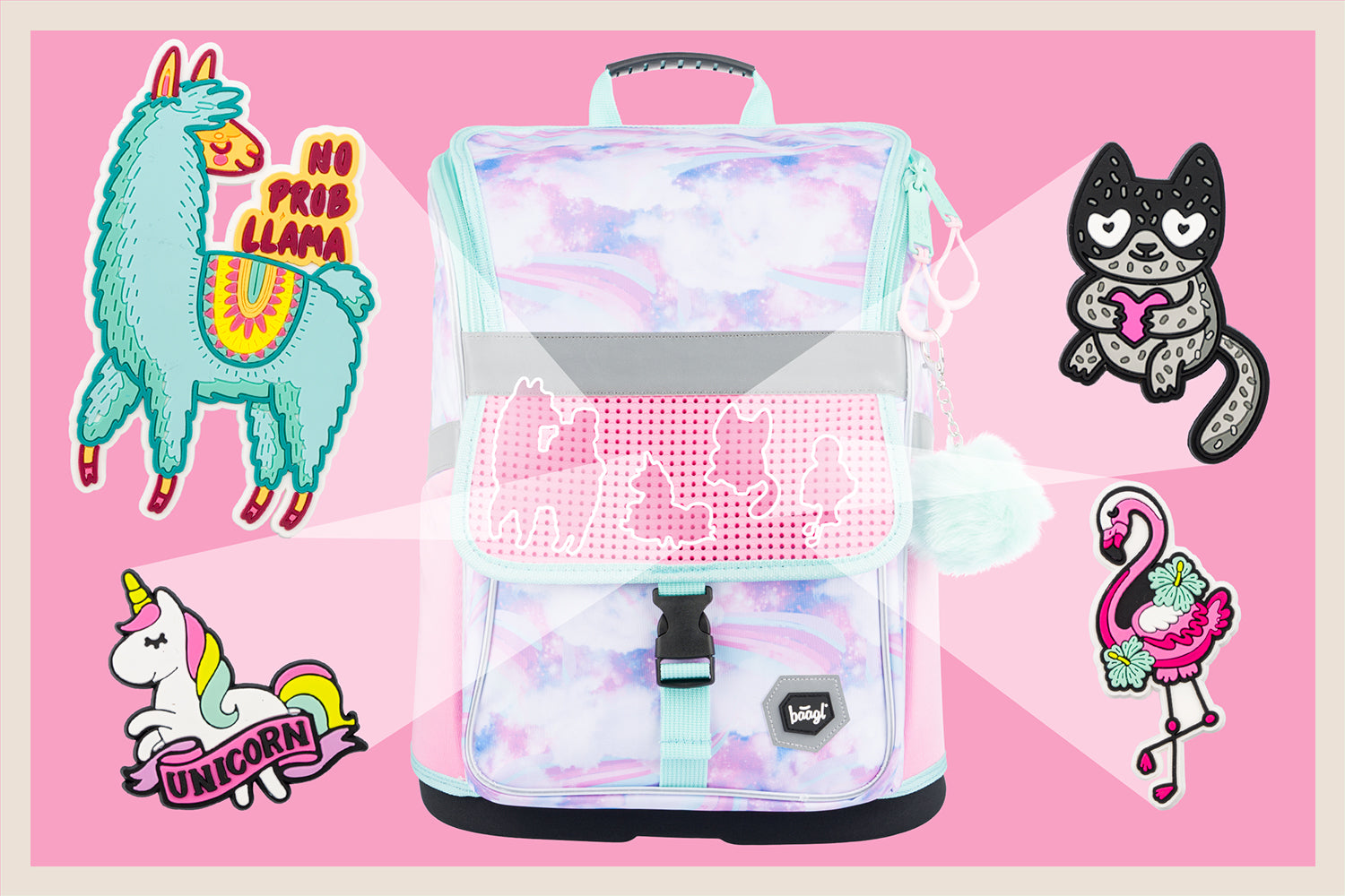 baagl-zippy-ensemble-cartable-rainbow-ii-18-l-ergonomique image 8