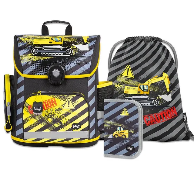 baagl-school-sets-digger-cartable-cp-3-pi-ces-pelleteuse image 1