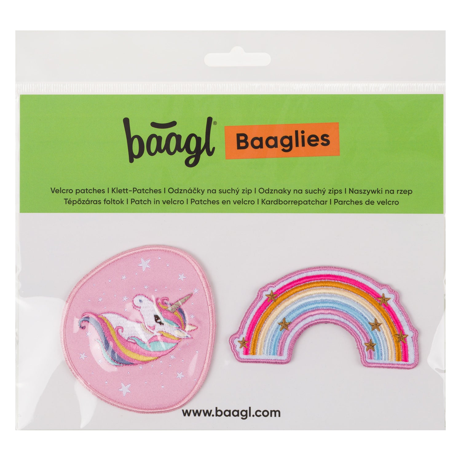 baagl-baaglies-patch-rainbow-unicorn-lot-de-2-velcro image 4