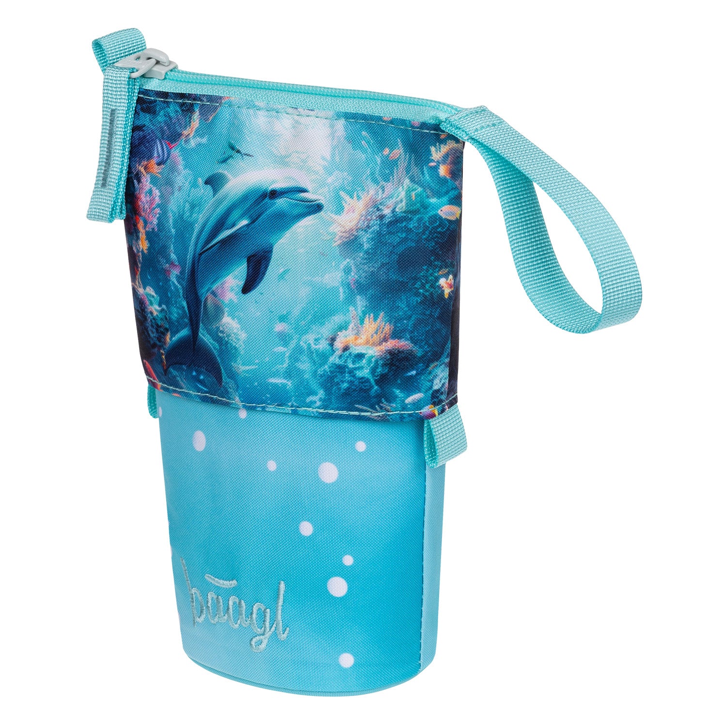 baagl-pop-up-dolphin-trousse-stand-recycl-e-dauphin image 2