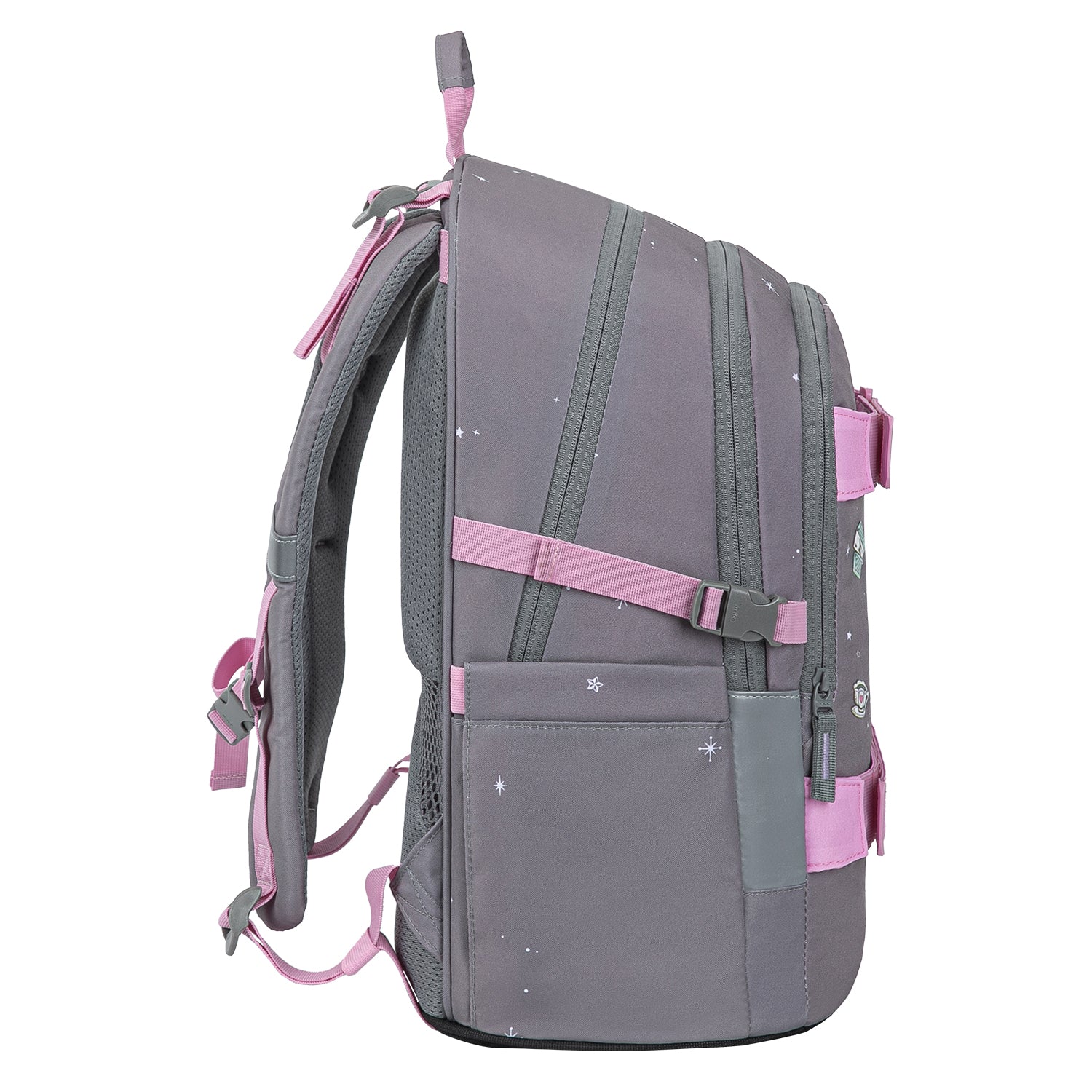 baagl-skate-kuromi-grey-sac-dos-scolaire-skateboard image 3