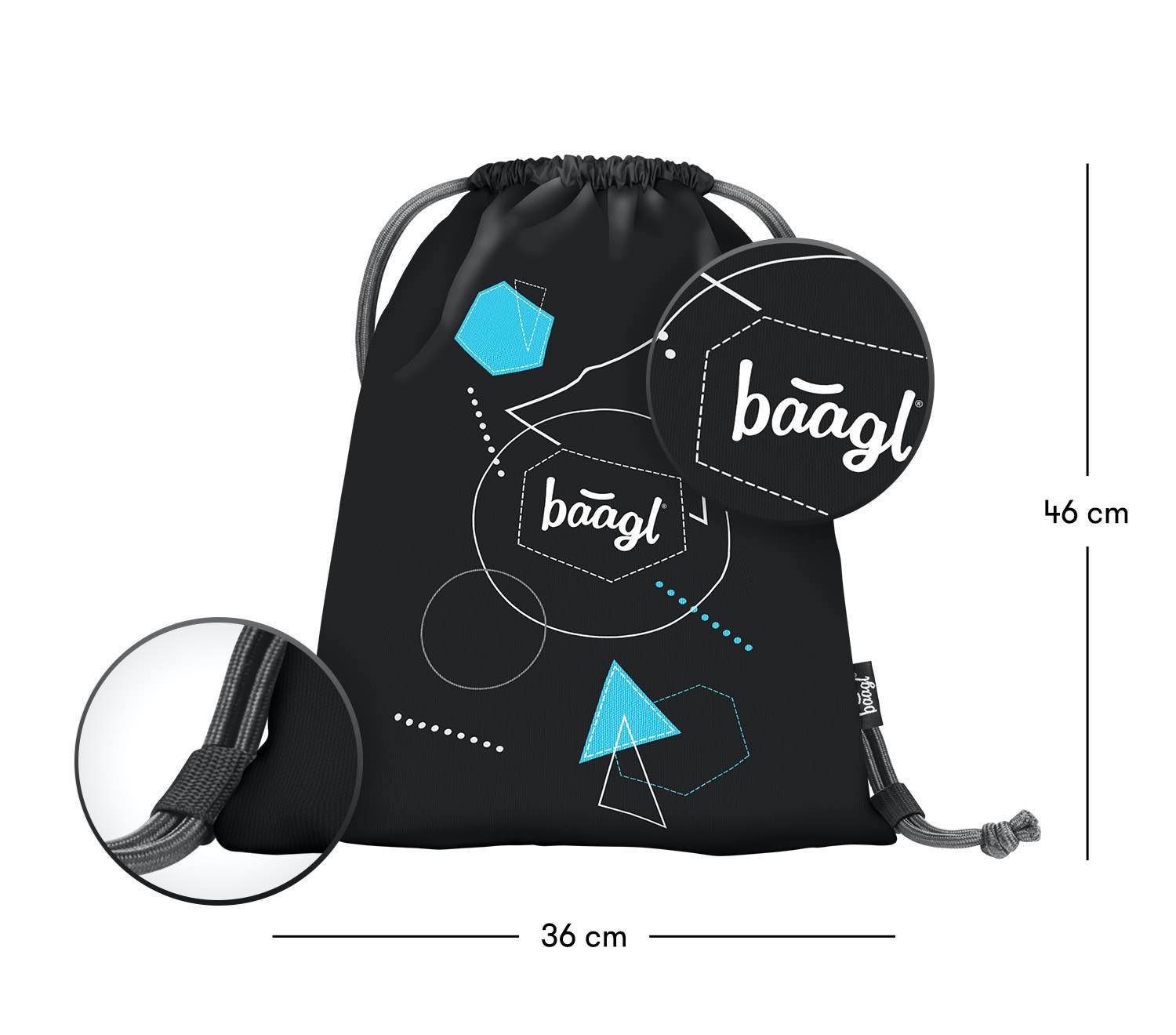 baagl-gym-sacks-logo-black-sac-gym-noir-lavable image 3
