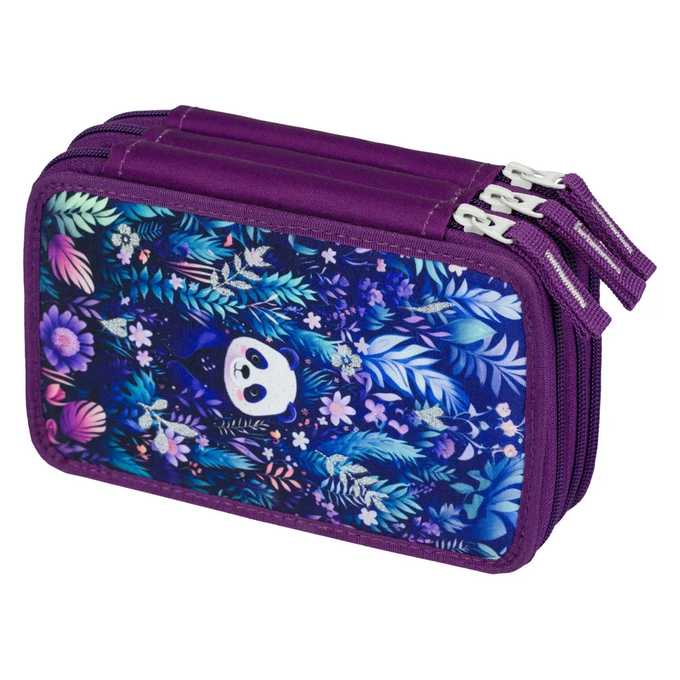 baagl-three-tier-trousse-jungle-panda-vide-3-volets image 1