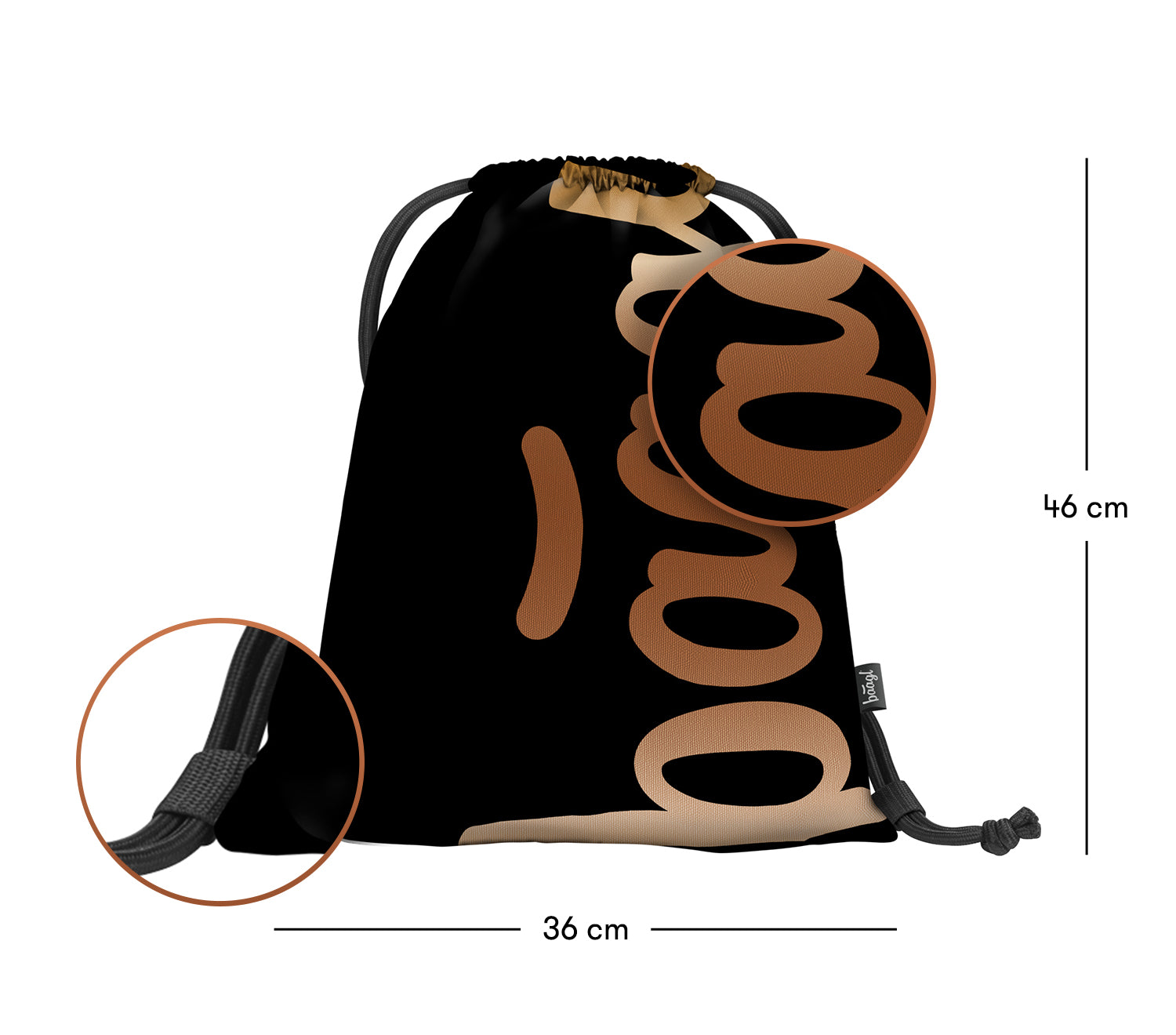 baagl-metallic-bronze-sac-gym-enfant-bronze image 3