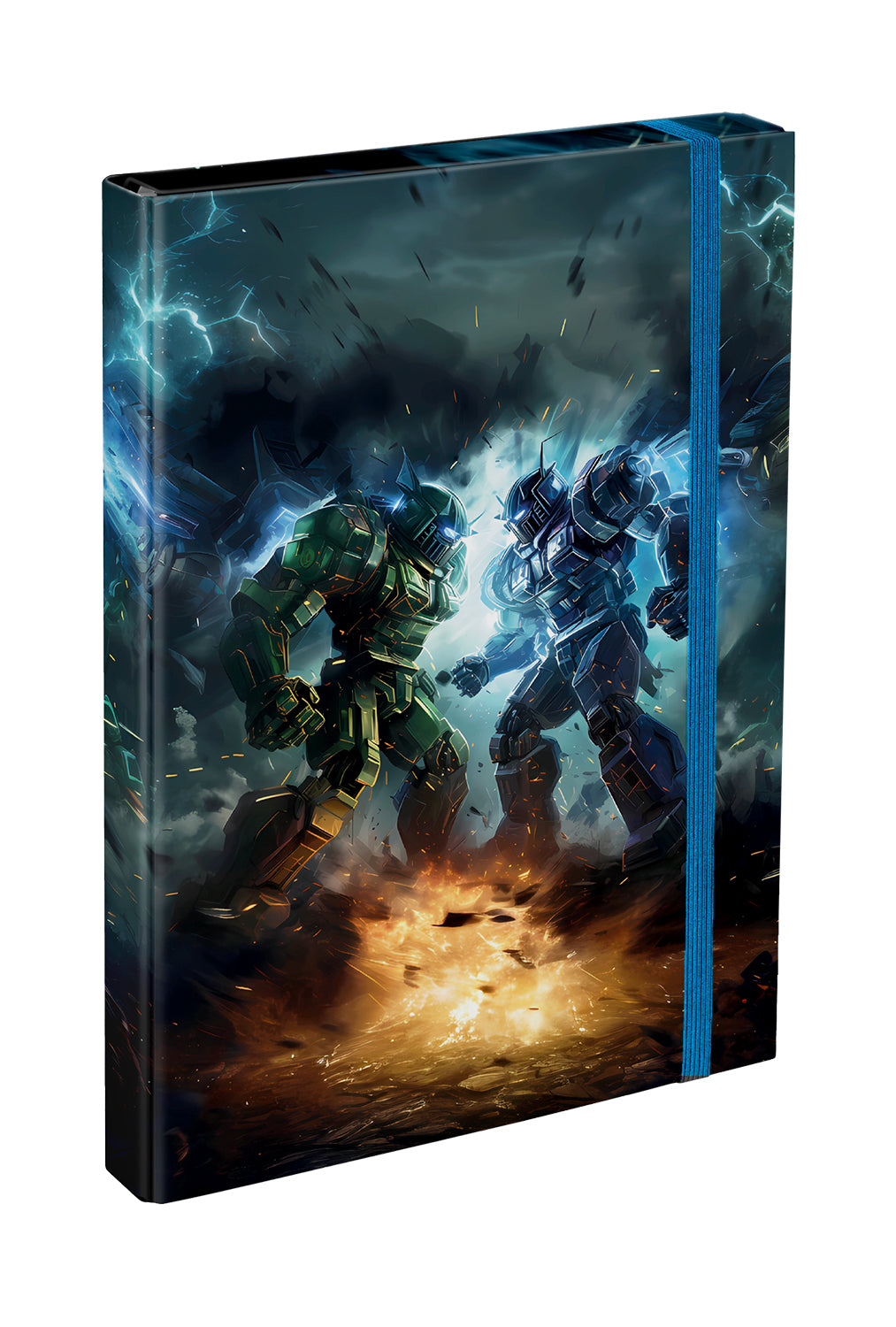 baagl-notebook-folders-chemise-a4-robots-gris image 1