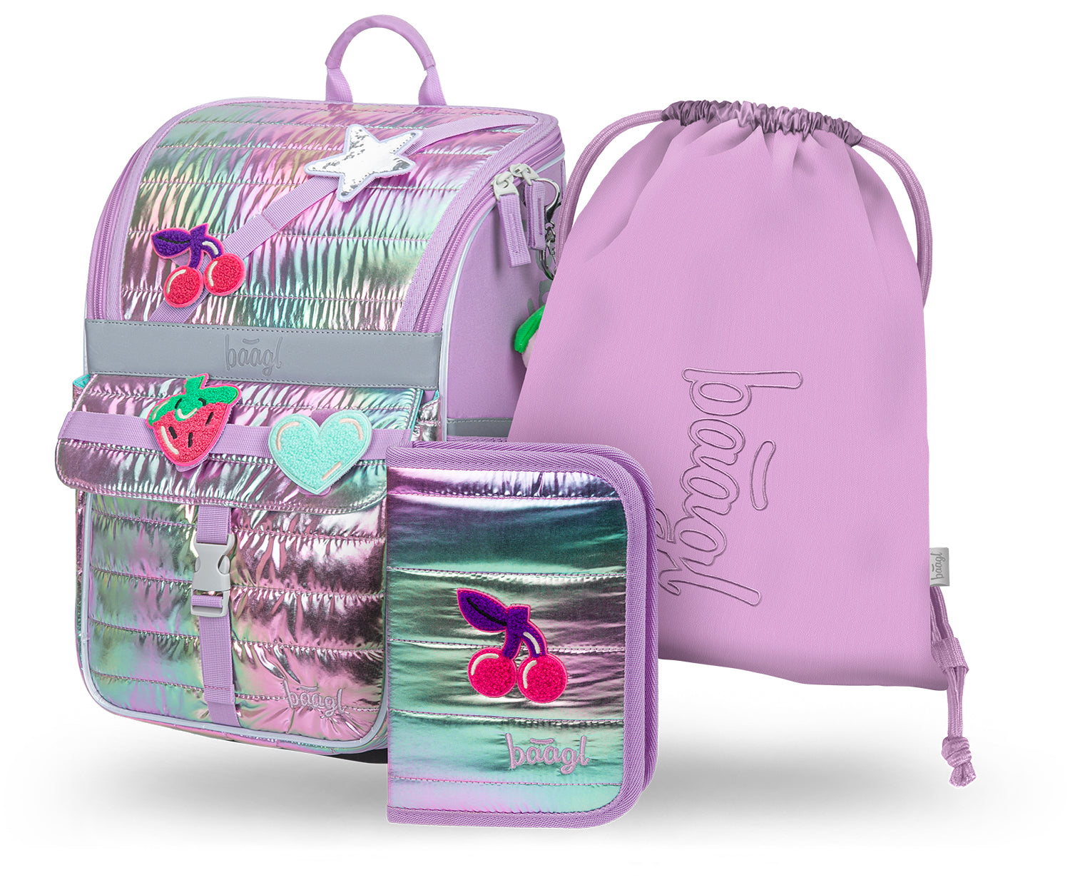 baagl-zippy-lavender-cartable-ensemble-3-pi-ces-ergonomique image 1