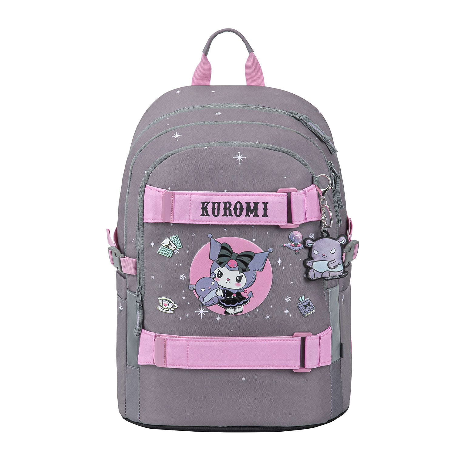 baagl-skate-kuromi-grey-sac-dos-scolaire-fille-3-pi-ces image 2