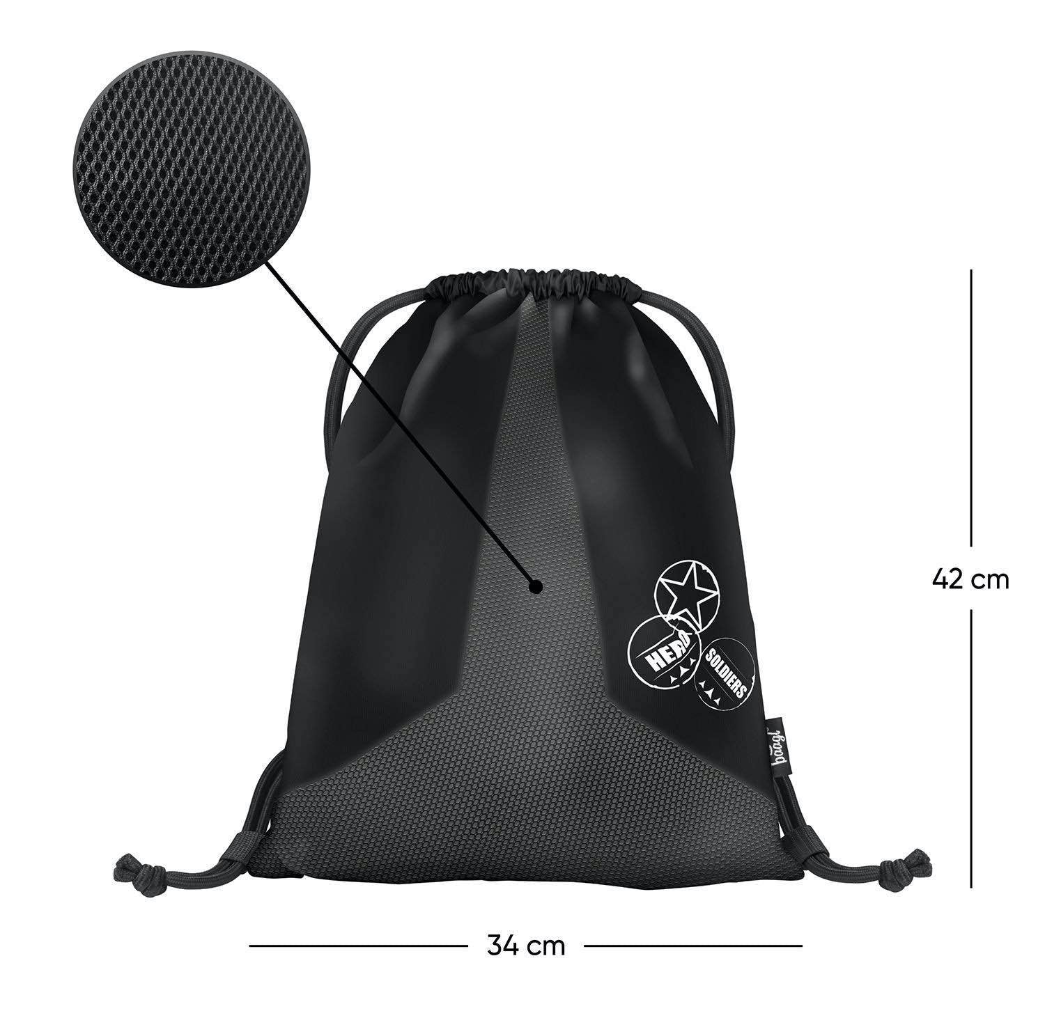 baagl-gym-sacks-sac-de-sport-army-filet-lavable image 2