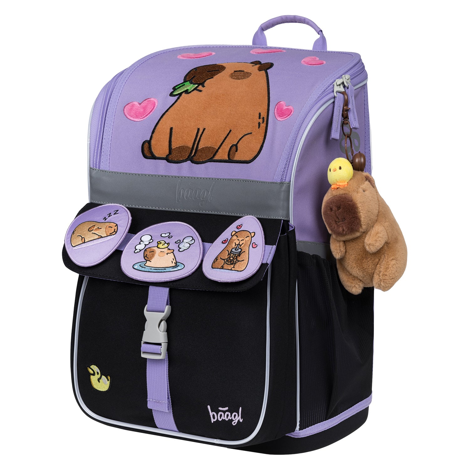 baagl-zippy-capybara-cartable-cp-ergonomique-18-l-badges image 2