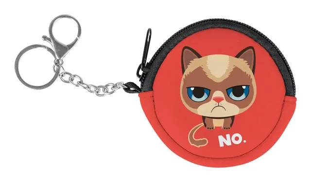 baagl-cat-portefeuille-enfant-rond-motif-chat-mousqueton image 1