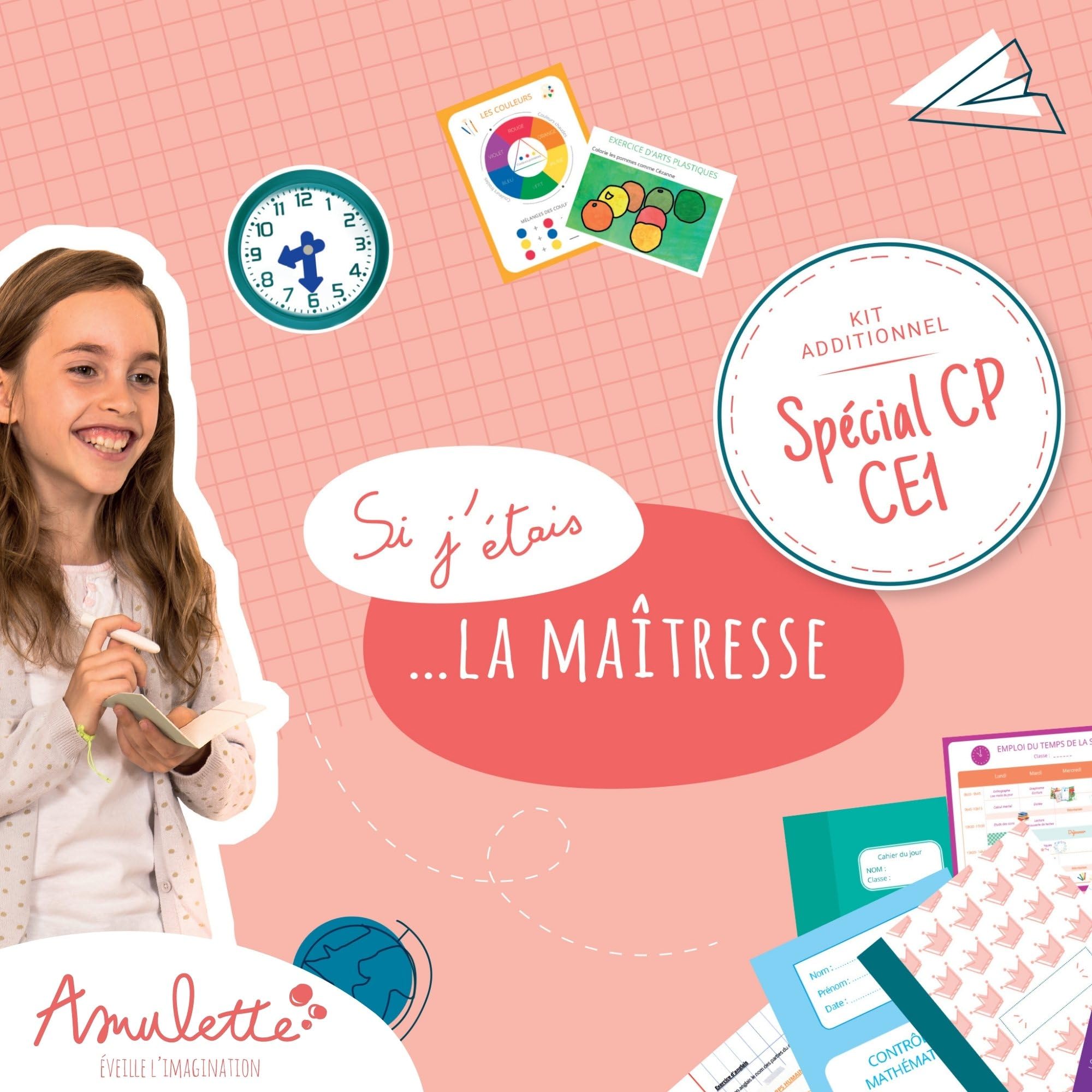 amulette-kit-cp-ce1-ma-tresse-jeu-ducatif-6-8-ans-40-accessoires image 2