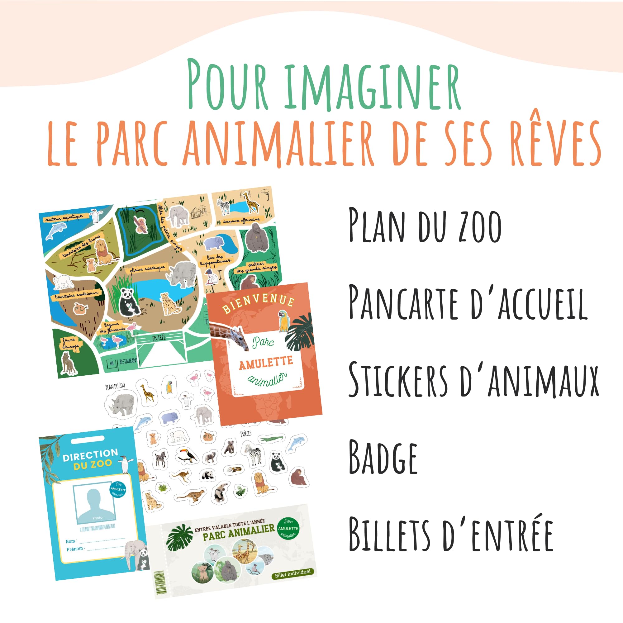 amulette-mission-au-zoo-kit-jeu-50-accessoires-6-10-ans-mzoo image 3
