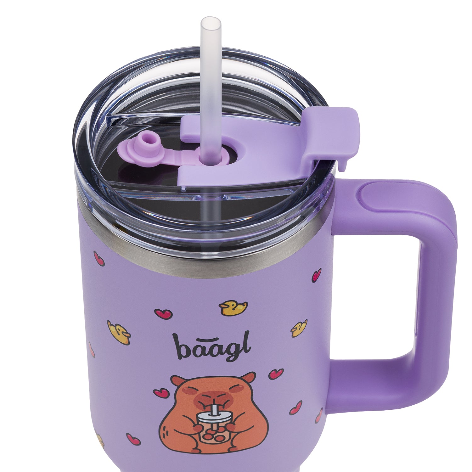 baagl-b-cup-capybara-gourde-isotherme-inox-1-18-l-avec-paille image 3