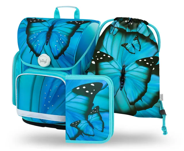 baagl-ergo-butterfly-cartable-scolaire-3-pi-ces-fille image 1