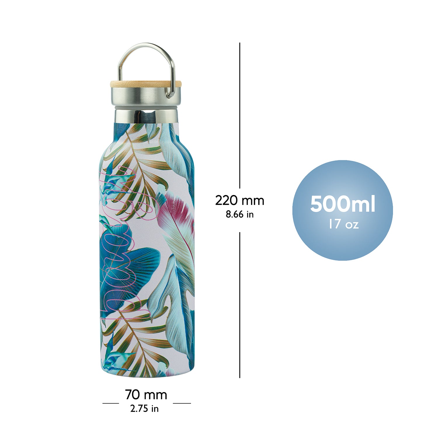baagl-thermo-bottles-gourde-isotherme-leafs-500-ml-inox image 4