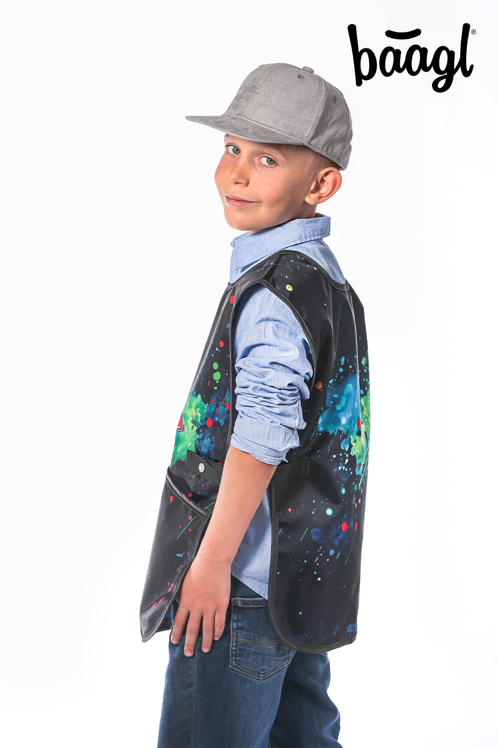 baagl-chill-tablier-enfant-cole-peinture-lavable-poches image 6