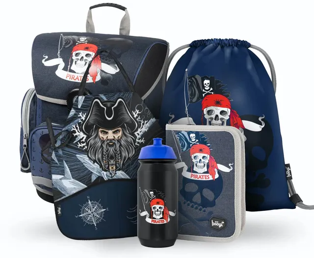 baagl-school-sets-pirates-ii-ensemble-cartable-18-l-pirates image 1