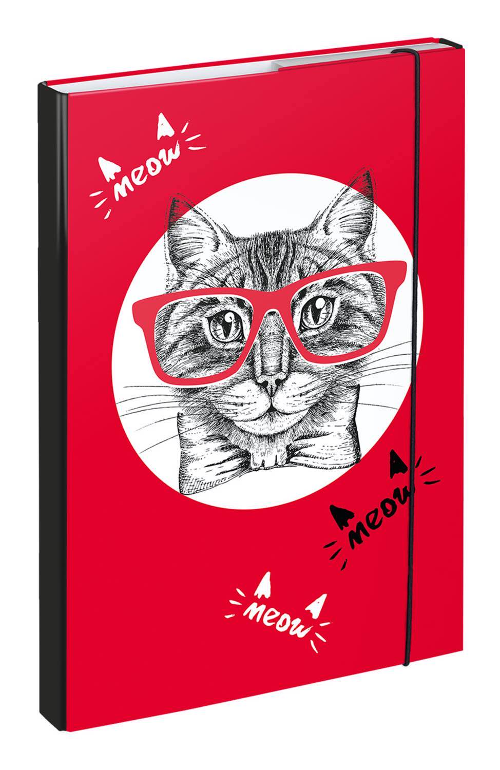 baagl-cat-heftbox-chemise-lastique-a4-motif-chat image 1