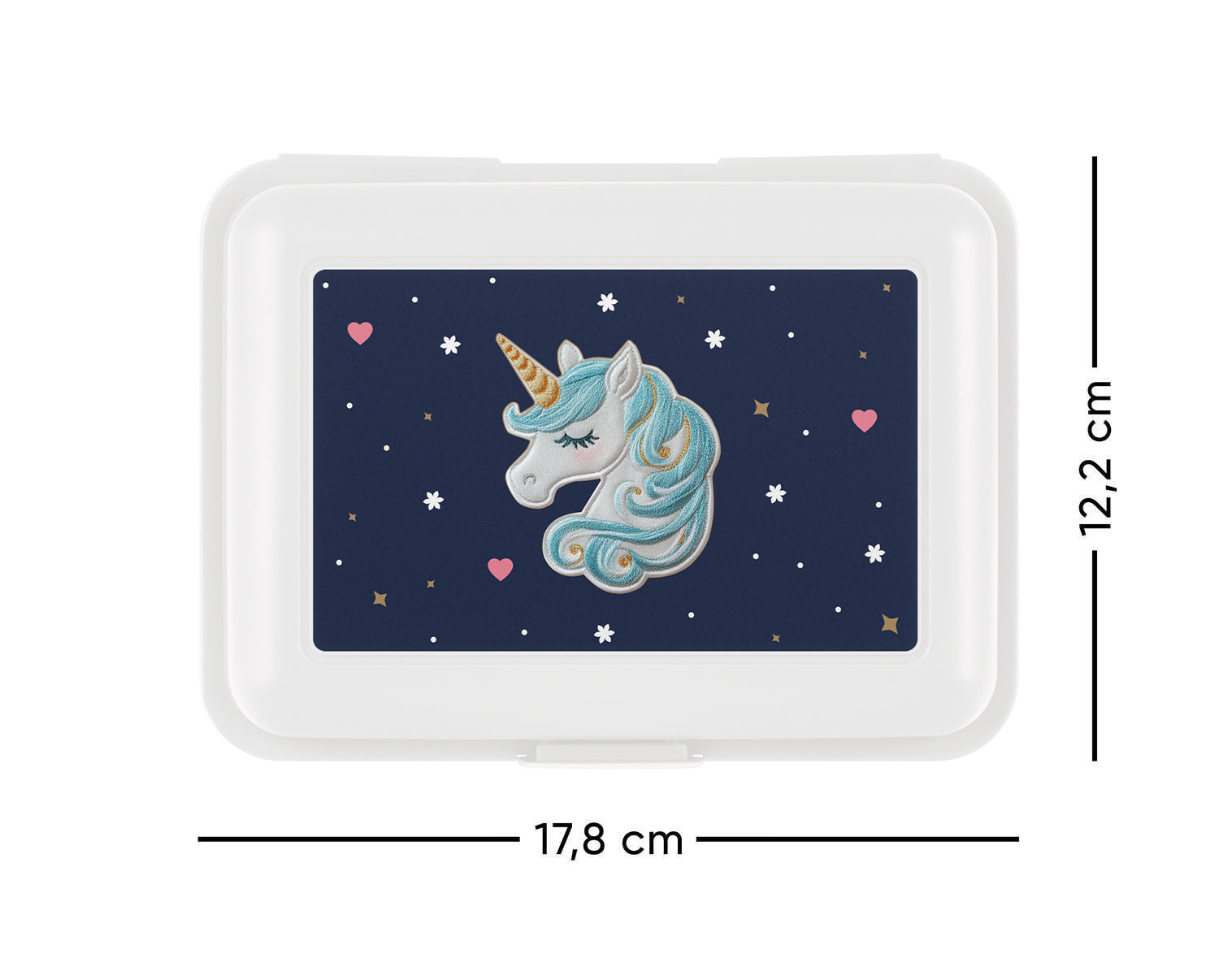 baagl-unicorn-gold-lunch-box-enfant-avec-cloison image 2