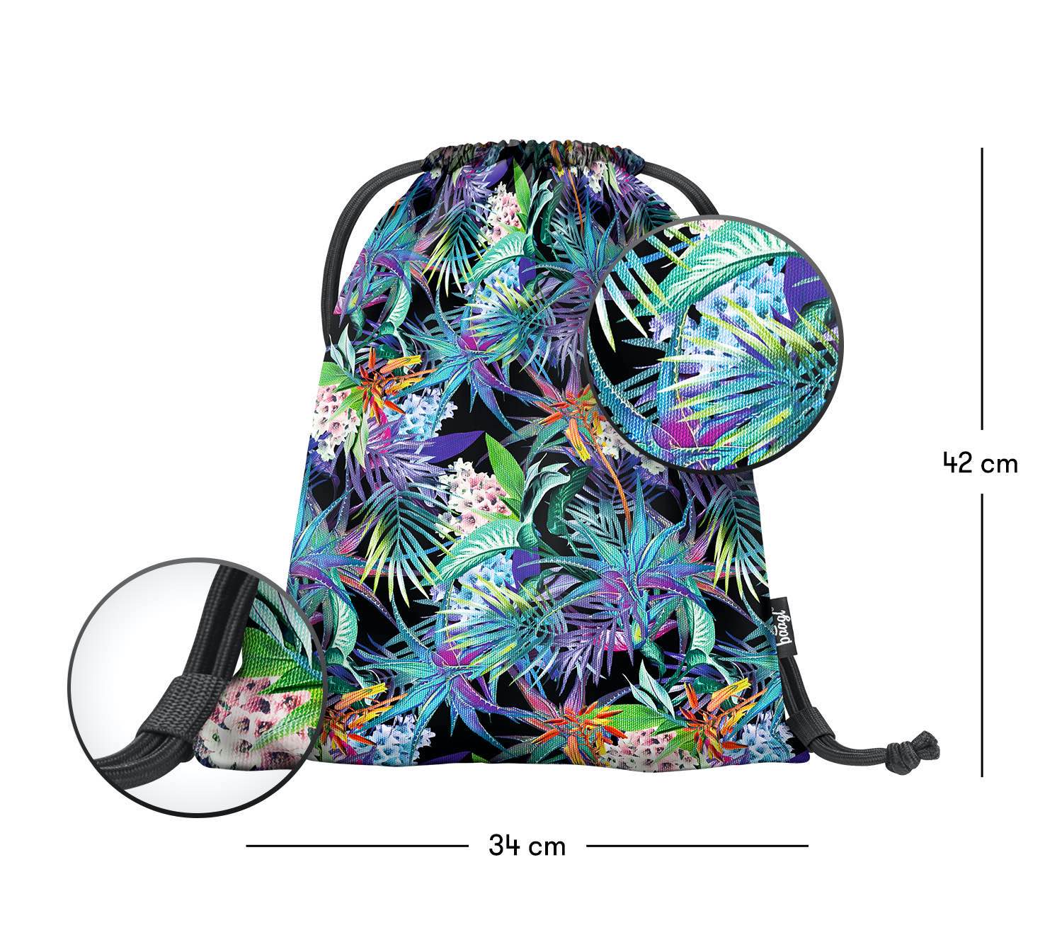 baagl-gym-sacks-sac-de-sport-jungle-lavable image 3