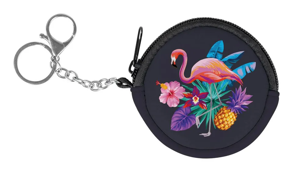 baagl-flamingo-portefeuille-enfant-rond-flamant-rose image 1