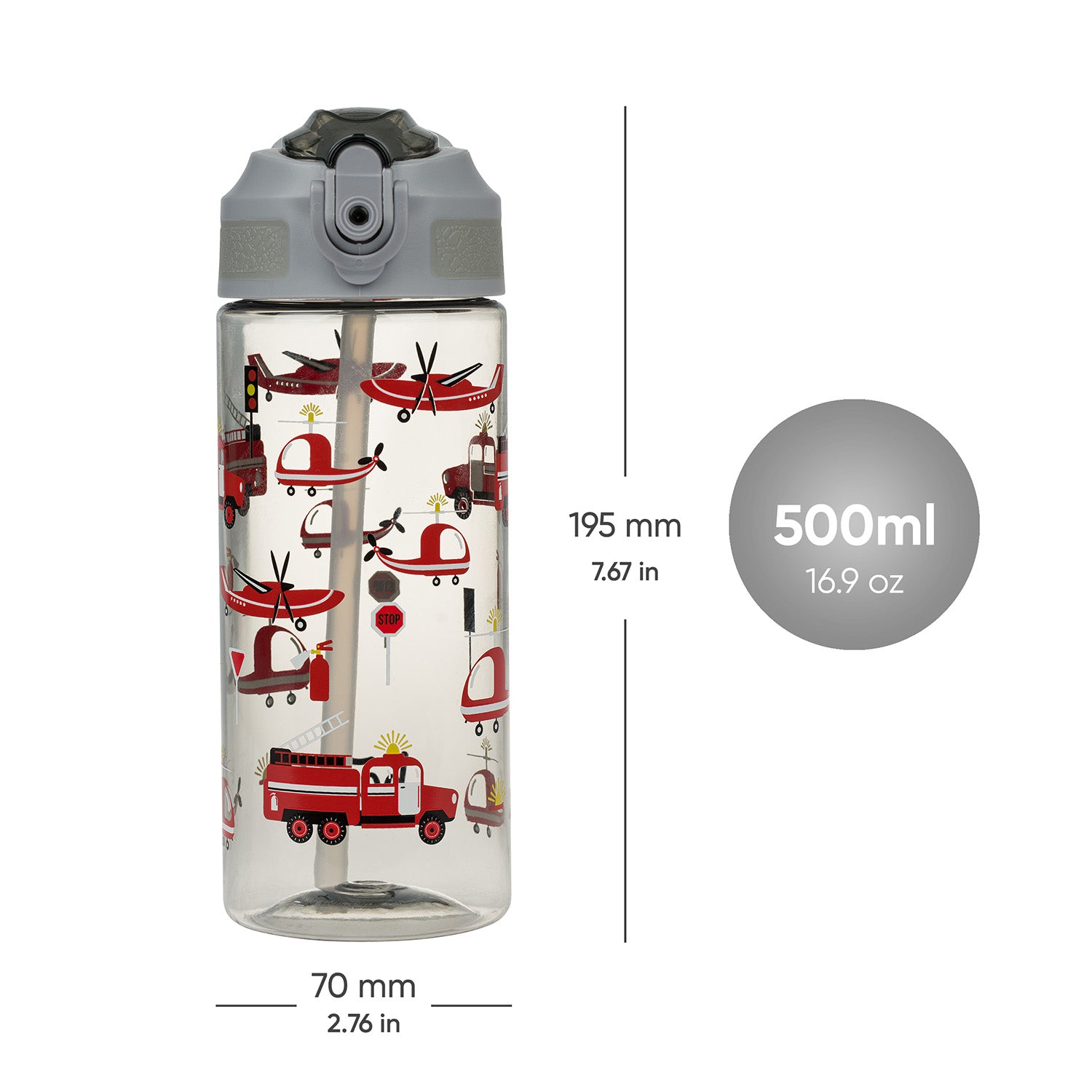 baagl-rescuers-gourde-enfant-500-ml-paille-tritan image 5