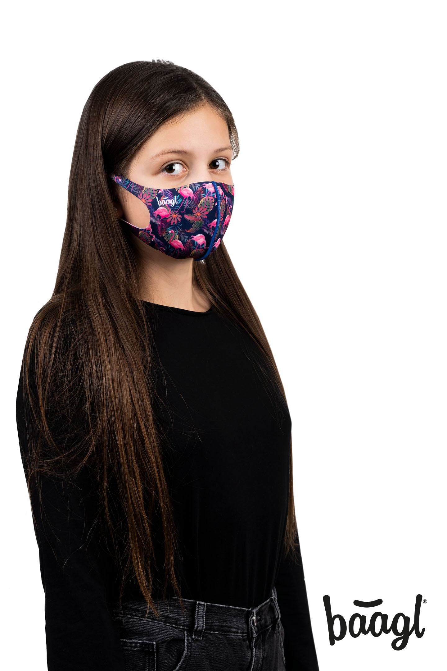 baagl-flamingo-masque-tissu-enfant-rose-antibact-rien image 3