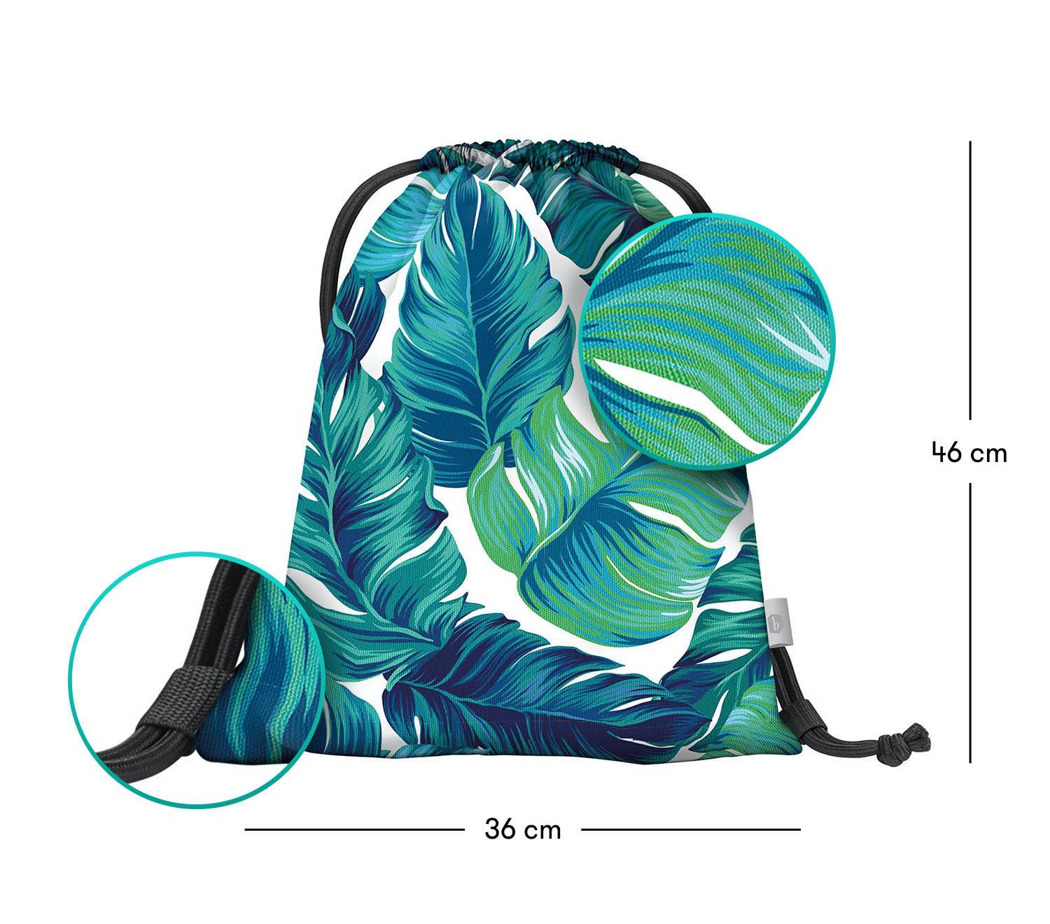 baagl-gym-sacks-monstera-sac-de-gym-feuilles-tropicales image 3