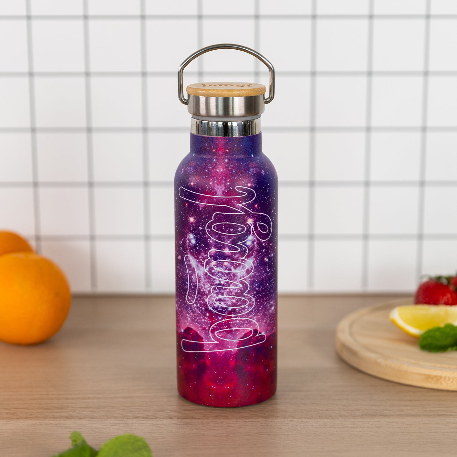 baagl-galaxy-gourde-isotherme-500-ml-couvercle-bambou image 5