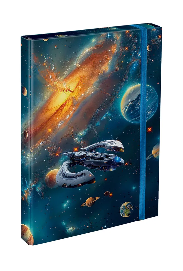 baagl-notebook-folders-chemise-a4-universe-lastique image 1