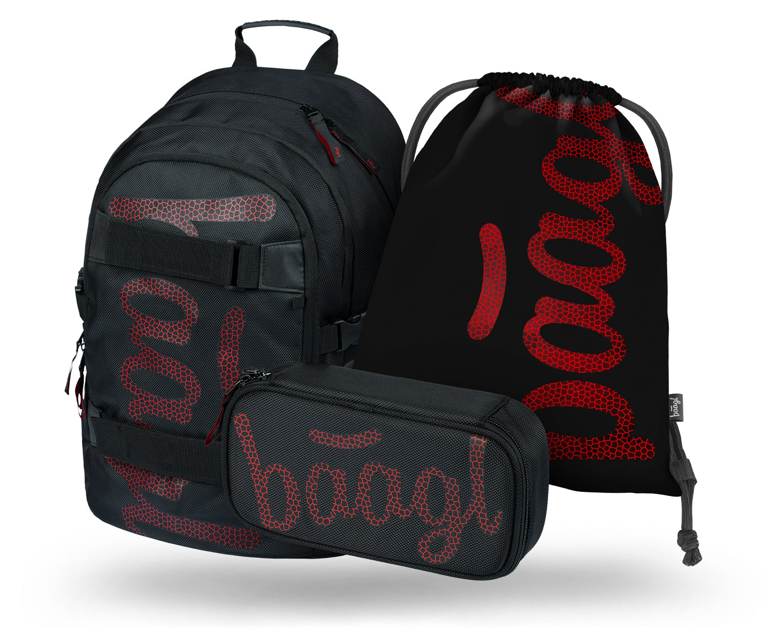 baagl-skate-set-scolaire-3-pi-ces-skate-red-25-l image 1
