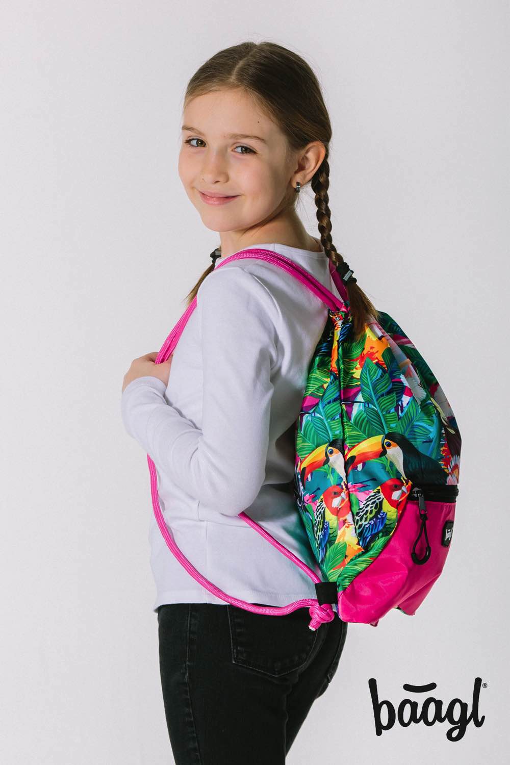 baagl-toucan-sac-de-gym-enfant-motif-toucan-lavable image 4
