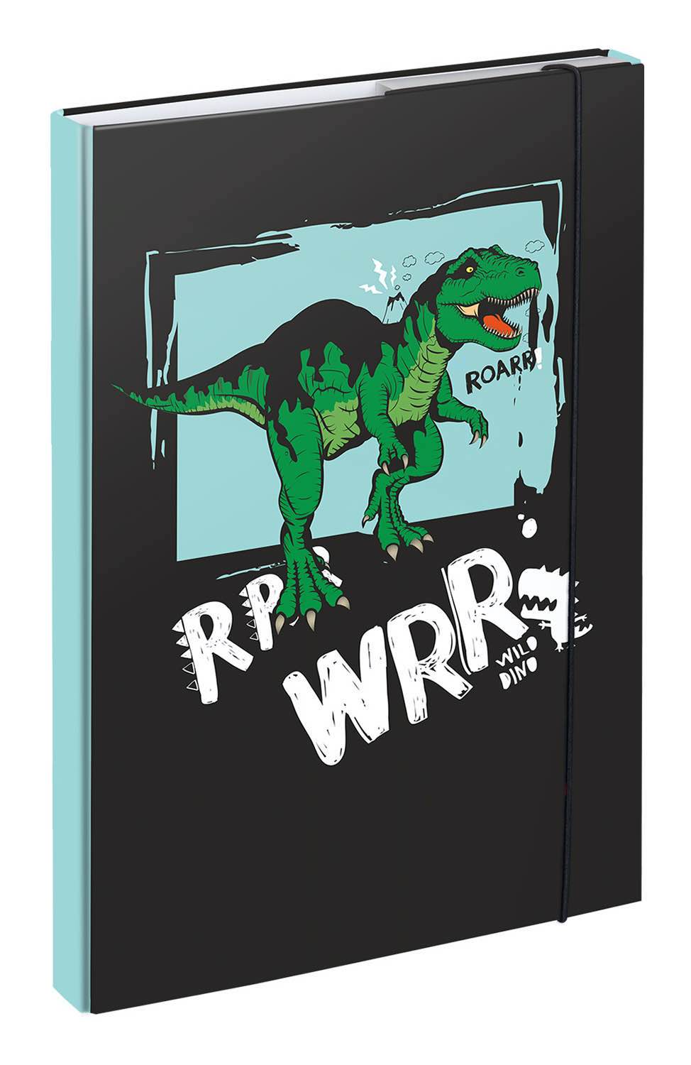 baagl-notebook-folders-heftbox-a4-dino-chemise-lastique image 1