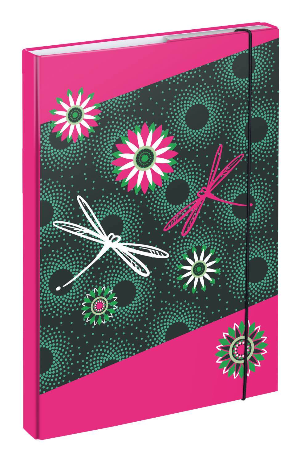 baagl-flowers-chemise-a4-lastique-heftbox image 1