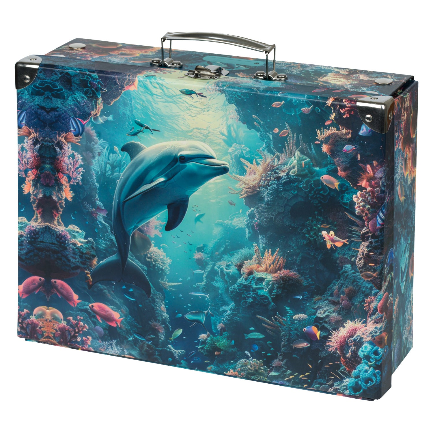 baagl-dolphin-mallette-scolaire-pliable-papier-lamin image 1