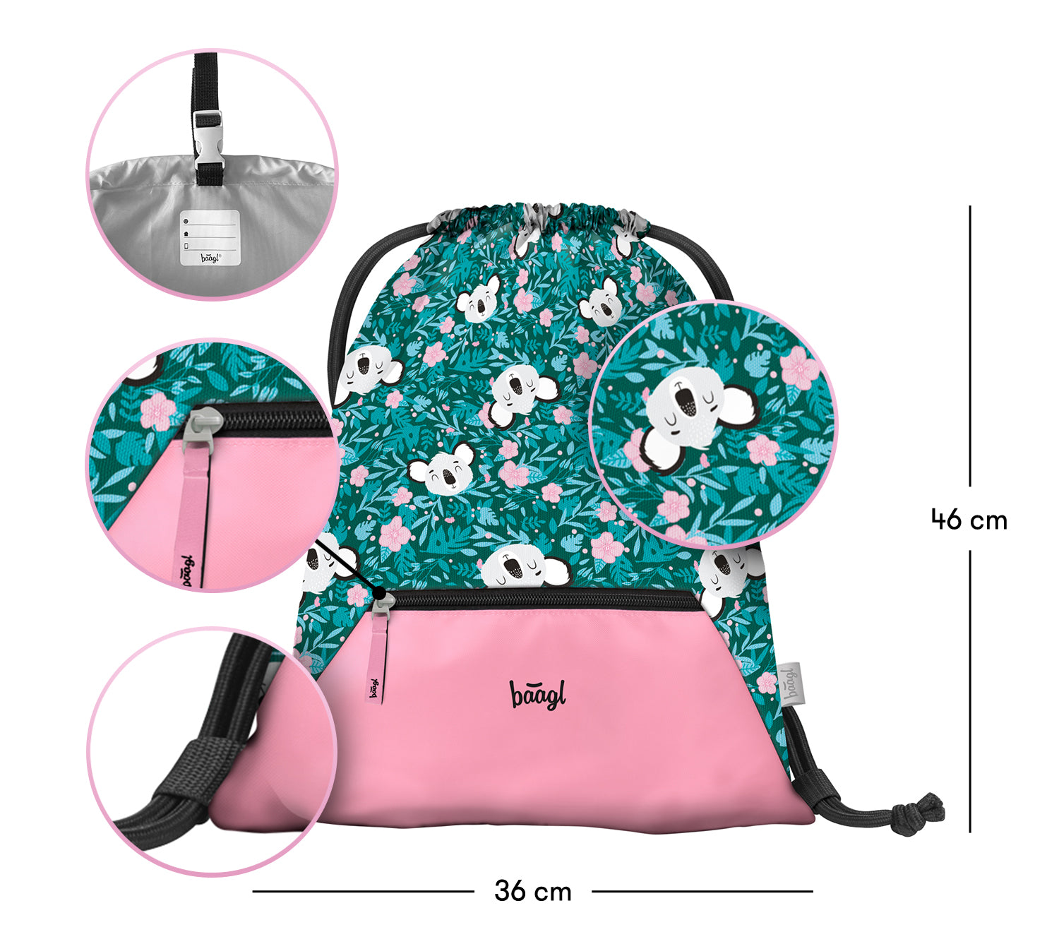 baagl-baby-koala-sac-de-gym-poche-zipp-e-enfant image 3