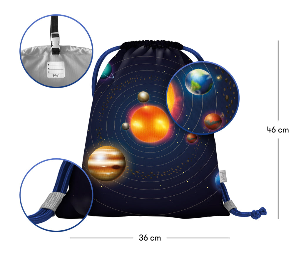 baagl-planets-sac-gym-enfant-sport-lavable-espace image 3