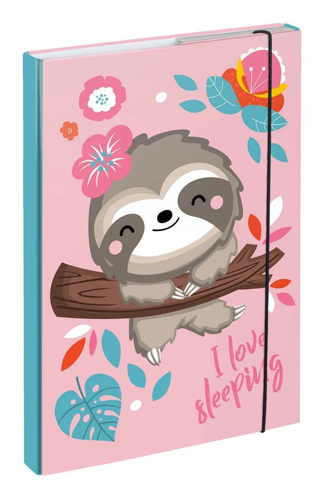 baagl-notebook-folders-chemise-a4-sloth-lastique image 1