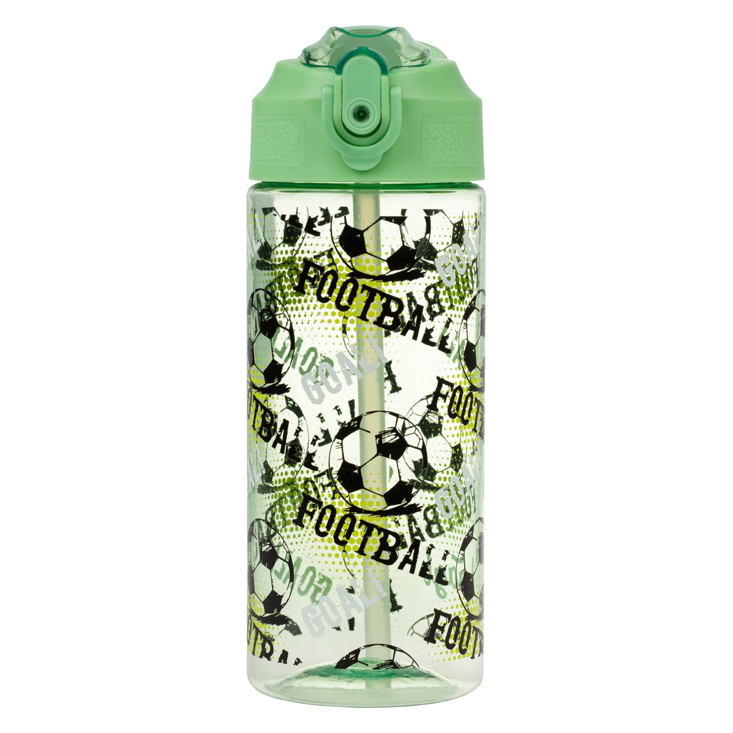 baagl-gourde-tritan-football-500-ml-avec-paille-enfant image 2