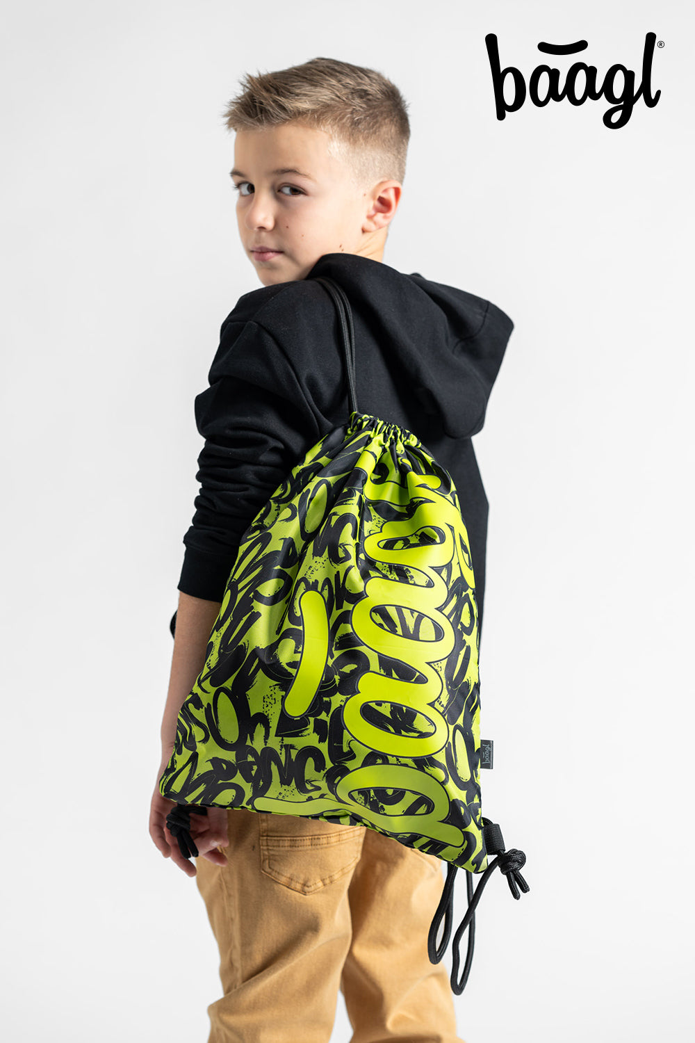 baagl-lime-sac-de-gym-vert-lavable-enfant image 4
