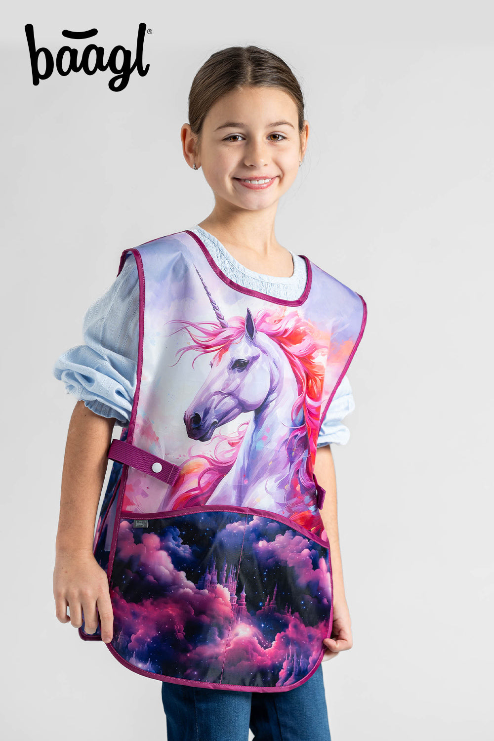baagl-royal-unicorn-tablier-enfant-poches-lavable image 5