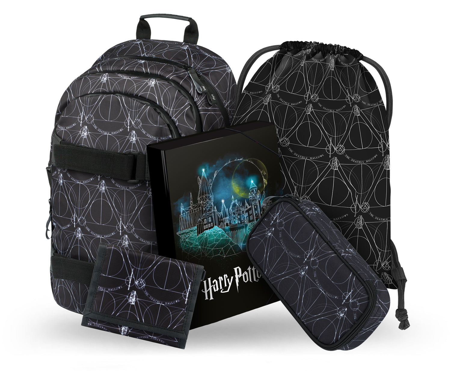 baagl-school-sets-skate-harry-potter-cartable-25-l-5-pi-ces image 1