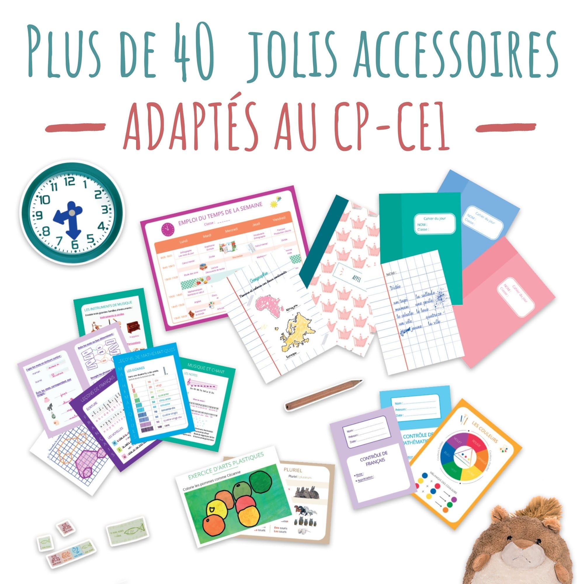 amulette-kit-cp-ce1-ma-tresse-jeu-ducatif-6-8-ans-40-accessoires image 3